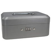 Barska Cash Box w/ Combination Lock - (3) Compartment Tray, Steel, Gray (CB11784)