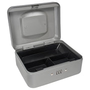 Barska Cash Box w/ Combination Lock - (3) Compartment Tray, Steel, Gray (CB11784)