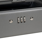 Barska Cash Box w/ Combination Lock - (3) Compartment Tray, Steel, Gray (CB11784)