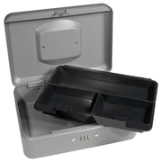 Barska Cash Box w/ Combination Lock - (3) Compartment Tray, Steel, Gray (CB11786)