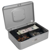 Barska Cash Box w/ Combination Lock - (3) Compartment Tray, Steel, Gray (CB11786)