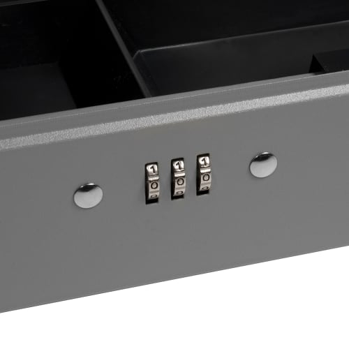 Barska Cash Box w/ Combination Lock - (3) Compartment Tray, Steel, Gray (CB11786)