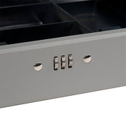 Barska Cash Box w/ Combination Lock - (5) Compartment Tray, Steel, Gray (CB11788)