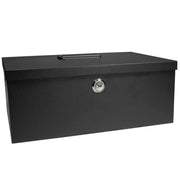 Barska Cash Box w/ Key Lock - (6) Compartment Tray, Steel, Black (CB11792)