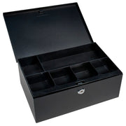 Barska Cash Box w/ Key Lock - (6) Compartment Tray, Steel, Black (CB11792)