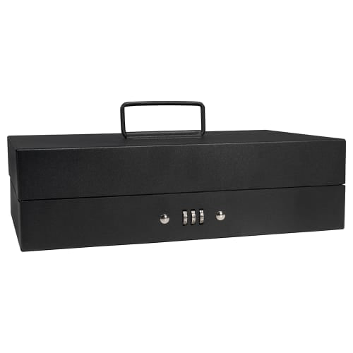 Barska Cash Box w/ Combination Lock - (6) Compartment Tray, Steel, Black (CB11794)