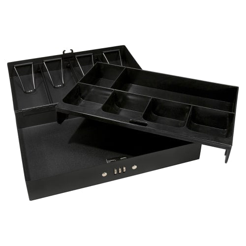 Barska Cash Box w/ Combination Lock - (6) Compartment Tray, Steel, Black (CB11794)