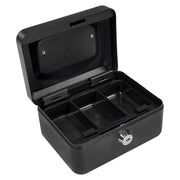 Barska Cash Box w/ Key Lock - (3) Compartment Tray, Steel, Black (CB11828)
