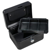 Barska Cash Box w/ Key Lock - (3) Compartment Tray, Steel, Black (CB11828)
