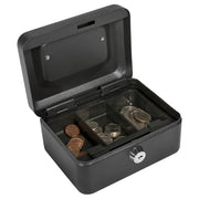 Barska Cash Box w/ Key Lock - (3) Compartment Tray, Steel, Black (CB11828)