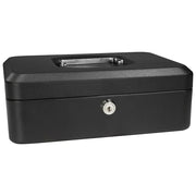 Barska Cash Box w/ Key Lock - (3) Compartment Tray, Steel, Black (CB11830)