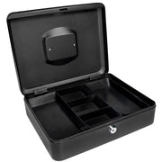 Barska Cash Box w/ Key Lock - (5) Compartment Tray, Steel, Black (CB11834)