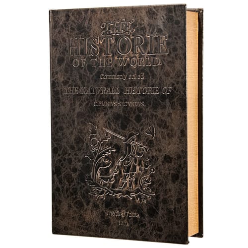 Barska Antique Book Lock Box w/ Key Lock - 8-3/4"W x 2-3/4"D x 13"H, Steel (CB11992)