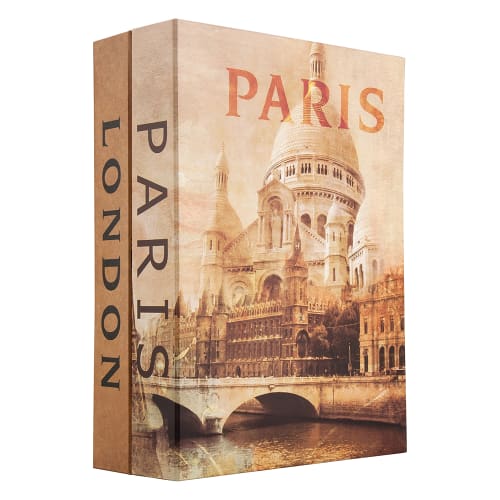 Barska Paris & London Dual Book Lock Box w/ Key Lock - 7 1/2"W x 10 1/2"H x 3 1/2"D, Steel (CB12470)