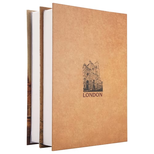 Barska Paris & London Dual Book Lock Box w/ Key Lock - 7 1/2"W x 10 1/2"H x 3 1/2"D, Steel (CB12470)