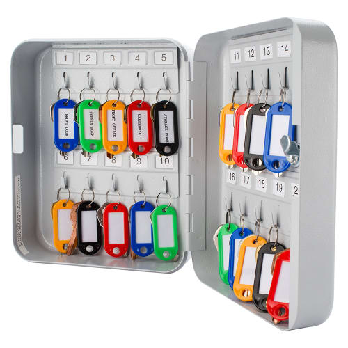 Barska 20 Key Cabinet w/ Key Lock - Steel, Gray (CB12482)