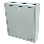 Barska Multi Purpose Drop Box w/ Key Lock - 11 1/2"W x 3 1/2"D x 13"H, Steel, Gray (CB12712)