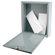 Barska Multi Purpose Drop Box w/ Key Lock - 11 1/2"W x 3 1/2"D x 13"H, Steel, Gray (CB12712)