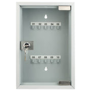 Barska 10 Key Cabinet w/ Key Lock - Glass Door, Steel, Gray (CB12986)