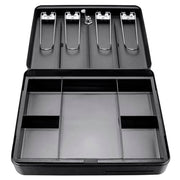 Barska Cash Box w/ Key Lock - (5) Compartment Tray, Steel, Black (CB13052)