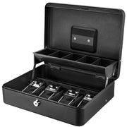 Barska Cash Box w/ Key Lock - (5) Compartment Tray, Steel, Black (CB13054)