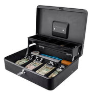 Barska Cash Box w/ Key Lock - (5) Compartment Tray, Steel, Black (CB13054)