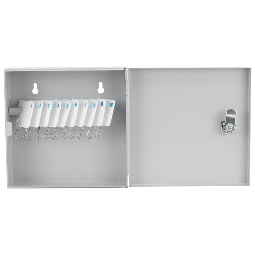 Barska 10 Key Cabinet w/ Key Lock - Steel, Gray (CB13362)