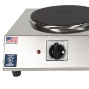 Cadco CDR-2C 21 1/4" Electric Hot Plate w/ (2) Burners & Infinite Controls, 120v