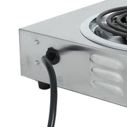 Cadco CDR-2TFB 13 1/2" Electric Hotplate w/ (2) Burners & Infinite Controls, 220v/1ph