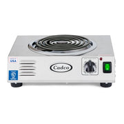 Cadco CSR-3T 14" Electric Hotplate w/ (1) Burner & Infinite Controls, 120v