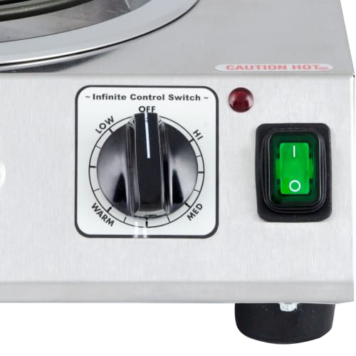 Cadco CSR-3T 14" Electric Hotplate w/ (1) Burner & Infinite Controls, 120v