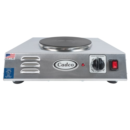 Cadco LKR-220 15" Electric Hotplate w/ (1) Burner & Infinite Controls, 220v/1ph
