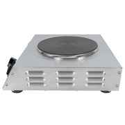Cadco LKR-220 15" Electric Hotplate w/ (1) Burner & Infinite Controls, 220v/1ph