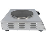 Cadco LKR-220 15" Electric Hotplate w/ (1) Burner & Infinite Controls, 220v/1ph