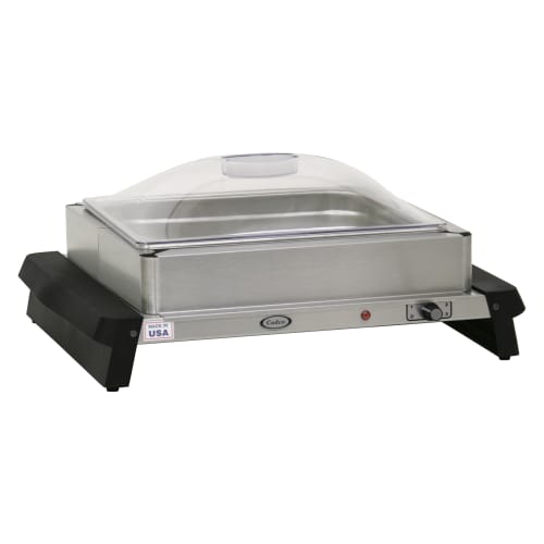 Cadco WTBS-12P 18 1/4" Countertop Buffet Warmer w/ (1) Half Size Pan - Stainless, 120v