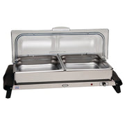 Cadco WTBS-2RT Countertop Buffet Warmer w/ (2) Pan Capacity - Stainless Steel, 120v