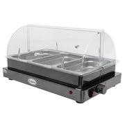 Cadco WTBS-3N-HD 24" Countertop Buffet Warmer w/ (3) Third Size Pans - Stainless, 120v