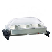Cadco WTBS-3RT Countertop Buffet Warmer w/ (3) Pan Capacity - Stainless Steel, 120v