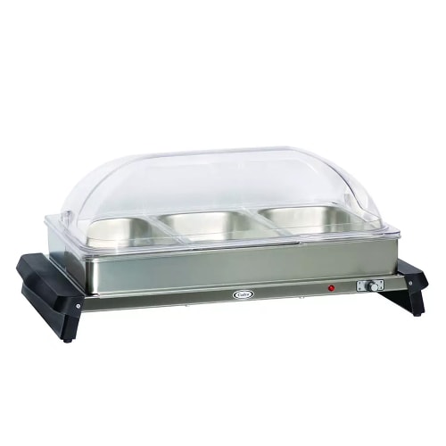 Cadco WTBS-3RT Countertop Buffet Warmer w/ (3) Pan Capacity - Stainless Steel, 120v