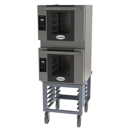 Cadco BLS-4HLD-2 Double Half Size Electric Convection Oven - 7.6kW, 208-240v/1ph