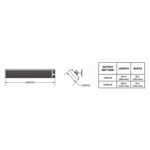 Big Ass Fans BAFDS15120B 32" Ceiling Mount Indoor/Outdoor Electric Infrared Heater - 1500 watt, 120v