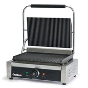 Centaur CEN-PAN10 Single Commercial Panini Press w/ Cast Iron Grooved Plates, 120v