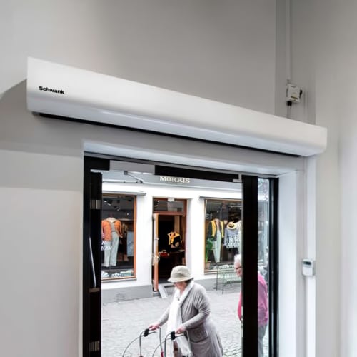Schwank AC-KA72-23 72" Unheated Air Curtain - Variable Speeds, White, 230v/1ph