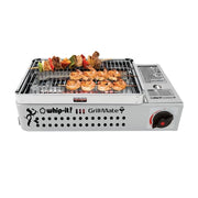 Whip-It! Butane Stove w/ Adjustable Flame & Carrying Case - 7,200 BTU, Silver (ST-GRILLMATE-01)