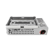 Whip-It! Butane Stove w/ Adjustable Flame & Carrying Case - 7,200 BTU, Silver (ST-GRILLMATE-01)