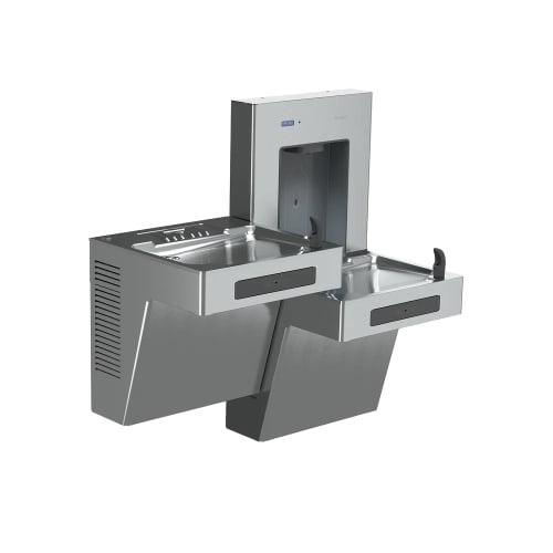 Sloan DropSpot™ Wall Mount Bi Level Drinking Fountain w/ Bottle Filler - Refrigerated, Non Filtered (33820003)