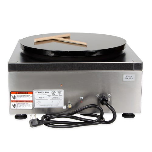 Equipex 400E 15 3/4" Single Crepe Maker w/ Cast Iron Plate, 240v/1ph