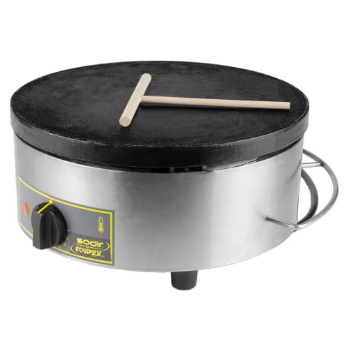 Equipex 400FE 15 3/4" Single Crepe Maker w/ Cast Iron Plate, 240v/1ph