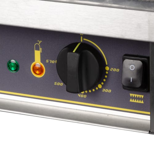 Equipex DIABLO Double Commercial Panini Press w/ Cast Iron Grooved Plates, 208-240v/1ph