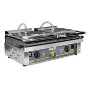 Equipex MAJESTIC Double Commercial Panini Press w/ Cast Iron Grooved Plates, 208-240v/1ph